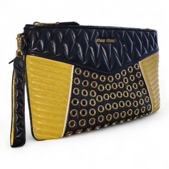 Miu Miu Handbags - Miu Miu Nappa Biker Vele Pochette